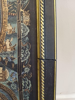 Lot 83 - A Tibetan Thangka, 20th century, painted in...