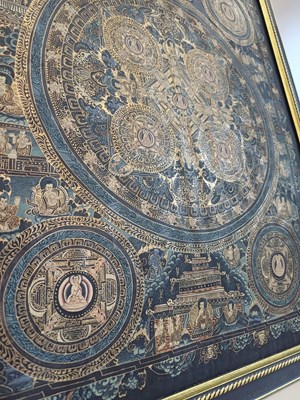 Lot 83 - A Tibetan Thangka, 20th century, painted in...
