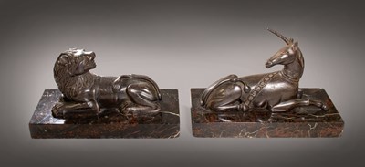 Lot 156 - Two Cast Iron Models, one of a Lion and the...