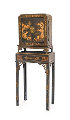 Lot 90 - A Chinese Export Black-Lacquer and...