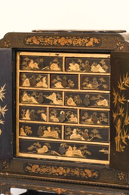 Lot 90 - A Chinese Export Black-Lacquer and...