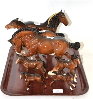 Lot 22 - Seven Beswick horses