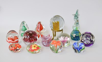 Lot 245 - A Collection of Glass Paperweights, including...