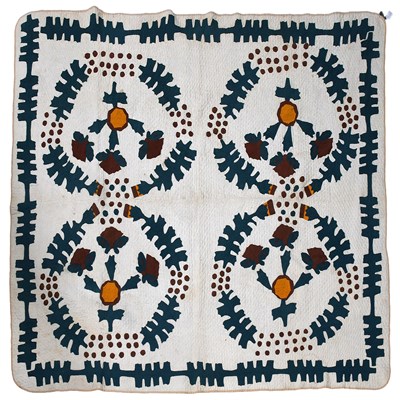 Lot 2311 - Late 19th Century American 'Cheddar' Quilt,...