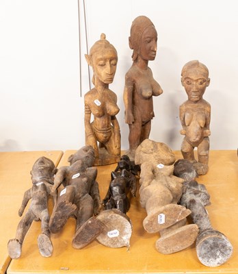 Lot 181 - Four Various West African Carved Wood...
