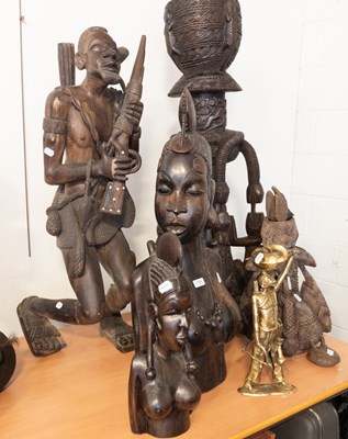 Lot 184 - Five Pieces of West African Tribal Art,...