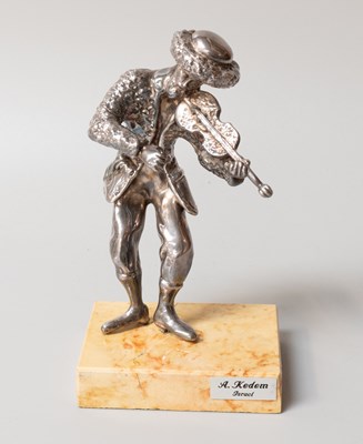 Lot 166 - An Israeli Figure of a Fiddler, The Base...