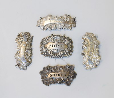 Lot 115 - Three William IV and Victorian Silver Wine or...