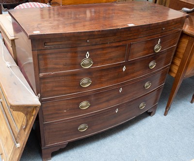 Lot 1208 - A George III Mahagany Bow Fronted Bachelors...