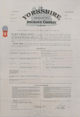 Lot 2007 - Insurance Documents. A collection of...