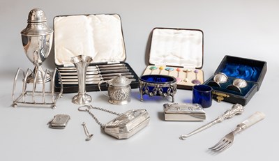 Lot 154 - A Collection of Assorted Silver, including...