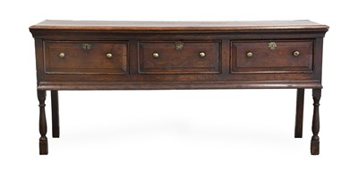 Lot 365 - An Oak and Pine-Lined Dresser Base, early 18th...
