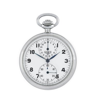Lot 2442 - Heuer: A Stainless Steel Single Push...
