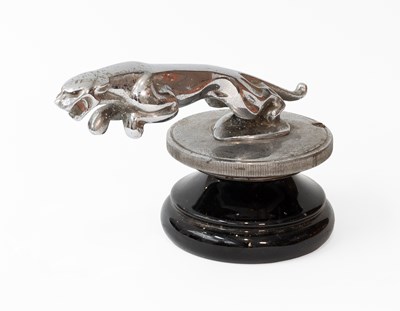 Lot 2 - A 1940's Chrome Jaguar Car Mascot, mounted on...