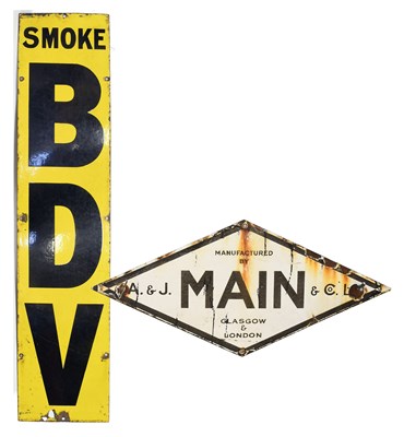 Lot 3208 - Smoke BDV Enamel Advertising Sign