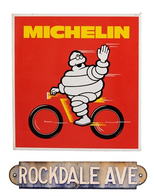Lot 162 - MICHELIN: A Reproduction Double-Sided Metal...