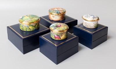 Lot 237 - Four Moorcroft Enamel Trinket Boxes, including...