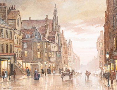 Lot 1124 - Steven Scholes (b.1952) "Edinburgh John Knox's,...