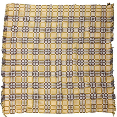 Lot 2009 - Derw Mustard and Brown Wool Blanket of...