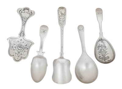 Lot Five Various George III and George IV Silver...