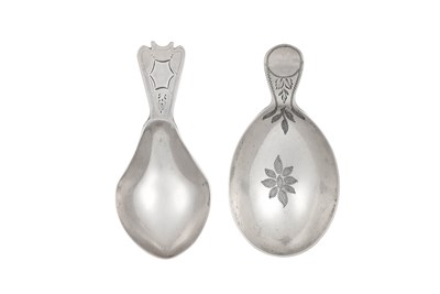 Lot Two George III Silver Caddy-Spoons, Each...