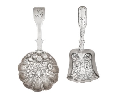 Lot A George III Silver Caddy-Spoon and a George...