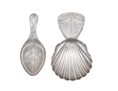 Lot Two George III Silver Caddy-Spoons, One by...