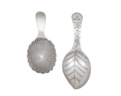 Lot Two George III Silver Caddy-Spoons, by William...