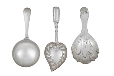 Lot Three George III Silver Caddy-Spoons, Two by...