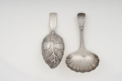 Lot A George III Silver Caddy-Spoon and a George...