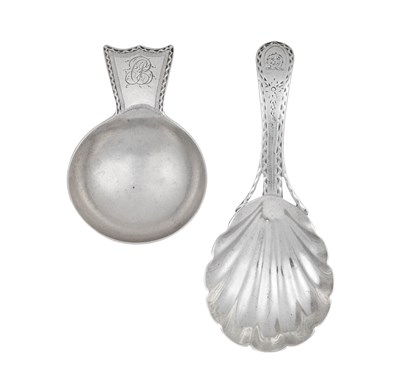 Lot Two George III Silver Caddy-Spoons, by George...