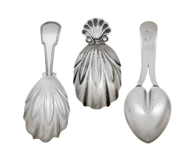 Lot Three George III Silver Caddy-Spoons, by...