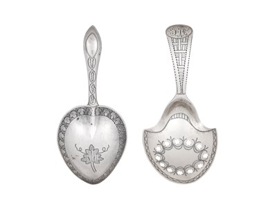 Lot Two George III Silver Caddy-Spoons, by Joseph...
