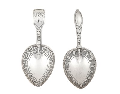 Lot Two George III Silver Caddy-Spoons, by Joseph...