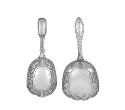 Lot Two George III Silver Caddy-Spoons, by Joseph...