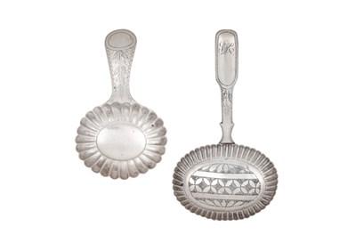 Lot Two George III Silver Caddy-Spoons, by Joseph...