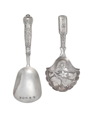 Lot Two George IV Silver Caddy-Spoons, by Thropp...