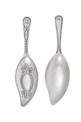 Lot Two George III Silver Caddy-Spoons, by Thomas...