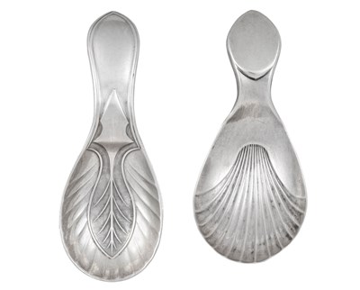 Lot Two George III Silver Caddy-Spoons, by John...