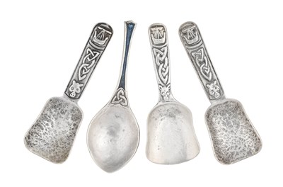 Lot Four George VI Scottish Silver Caddy-Spoons,...