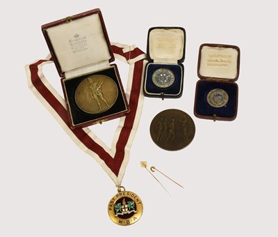Lot 3006 - Fredrick Holmes 1920 Olympic Tug-Of-War Gold Medal Group