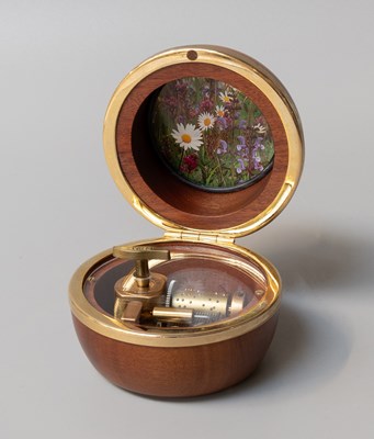 Lot 227 - A "Reuge Music" Small Cylinder Music Box, in...