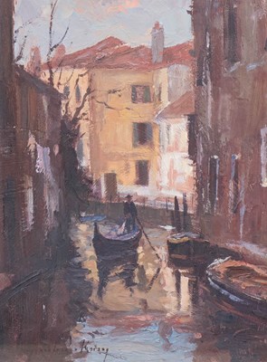 Lot 1102 - Continental School (20th century) Gondolier on...