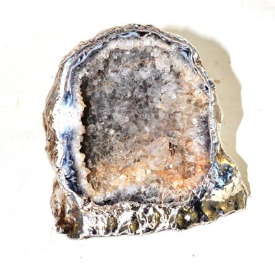 Lot 58 - A silver mounted geode