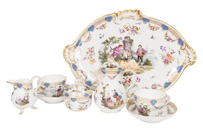 Lot 121 - A Meissen Porcelain Tête-à-Tête, late 19th...