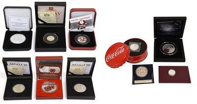 Lot 422 - Assorted Silver Proof Commemorative Coins, 10...