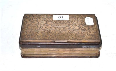 Lot 61 - 800 Standard silver mounted hinged box and cover