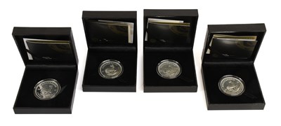 Lot 452 - South Africa, 4x 1oz Fine Silver Krugerrands,...