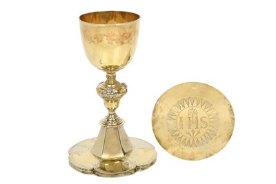 Lot A Charles I Silver-Gilt Recusant Chalice With an Associated Paten