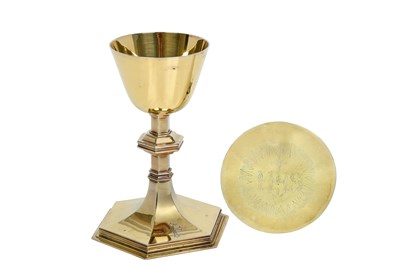 Lot A George VI Silver-Gilt Chalice and an Associated Paten